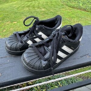 Adidas Classic Superstar Black and White Baby Shoes
